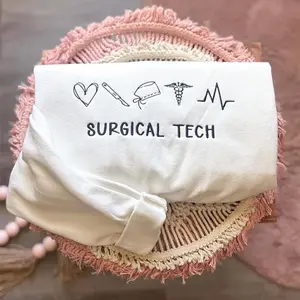 Surgical Tech Embroidered Sweatshirt, OR Nurse & Surgical Tech Crewneck Sweatshirt, ,  Scrub Tech, Anesthesiologist Apparel, Operating Room Team Gift Sweater
