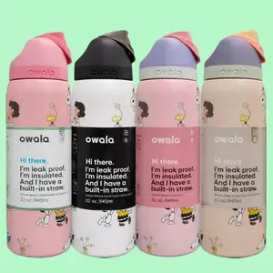 Owala FreeSip 32oz Insulated Water Bottle – Stainless Steel, Leakproof Flip Lock Lid, BPA Free, Keeps Drinks Cold 24H Hot 12H, Reusable Sports Travel Gym Bottle with Straw, Durable & Stylish Design
