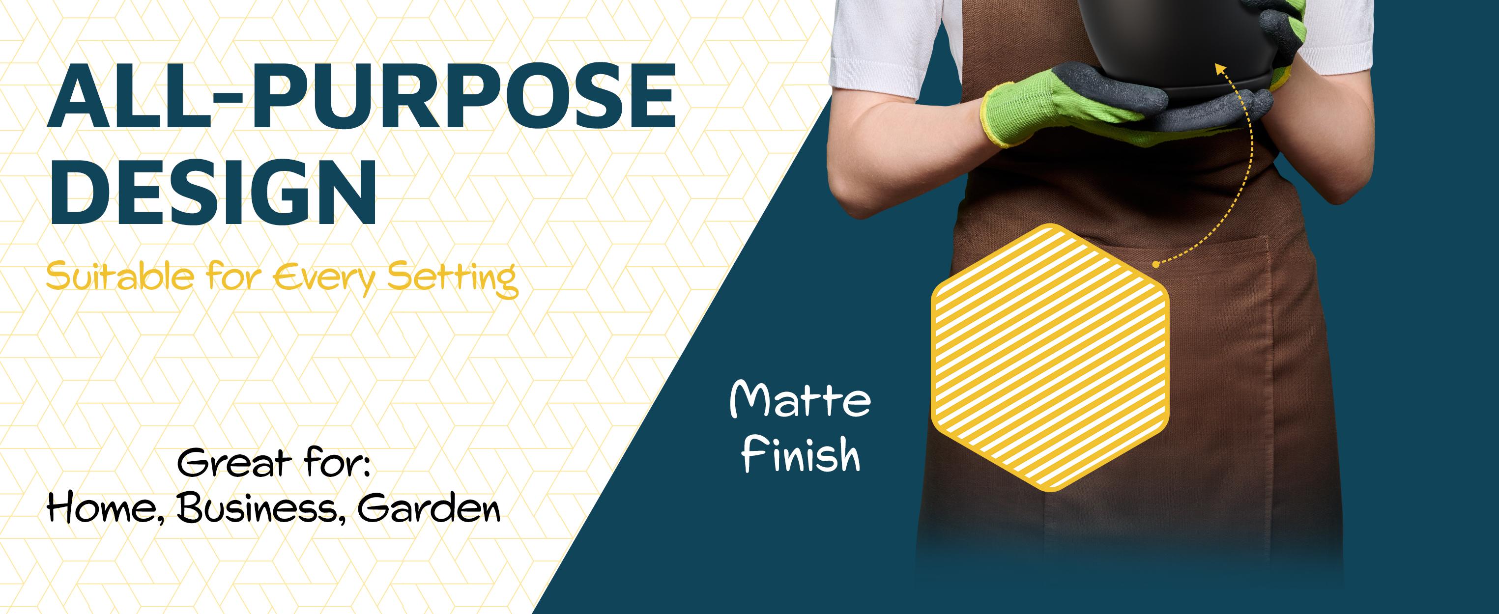 Plant Pots with Drainage Holes & Saucers 3 Pack, Indoor & Outdoor Stackable Space-Saving Planters for Houseplants & Flowers, (7", 6.7", and 6" Inches), Durable & Weatherproof Materials