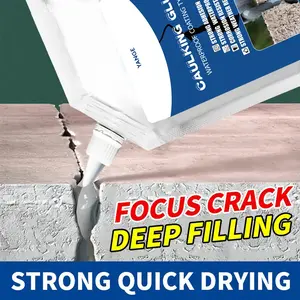 Cracks Concrete Caulking Adhesive, Concrete Sealant Waterproof RepairRepair Agent Crack Filler，penetrates deep into cracks, bonds thoroughly, highly elastic, crack-resistant, cold-resistant, durable, and stable—comes with application tools.