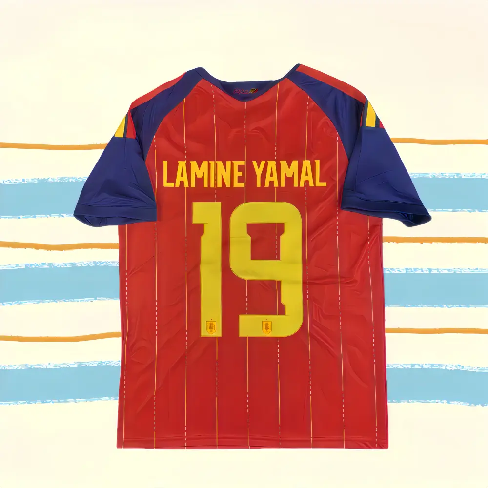 2026 New Red NO.10 Yamal  Short-Sleeve Soccer Jersey