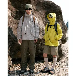 BLACKARMADA Unisex Hiking Jacket UPF50+ Sun Protection,Lightweight Breathable Quick Dry Outdoor Jacket with Zip Mask Hoodie