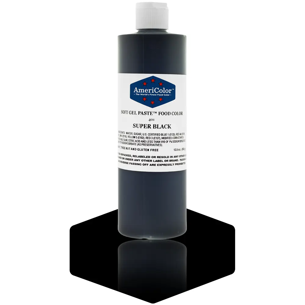 AmeriColor, Super Black, 13.5 Ounce, Soft Gel Paste Food Color