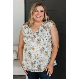 Beloved Moments Floral Blouse- Ivory