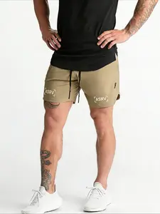 Men's Summer Sports Shorts, American Style Youth Straight-Leg Multi-Pocket Quick-Dry Pants for Professional Running