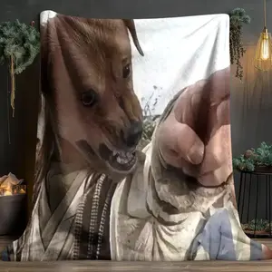 Funny Pattern Print Blanket, Flannel Series Bedding, Dormitory Blanket, Nap Blanket, Car Blanket, Office Blanket, Air Conditioning Blanket