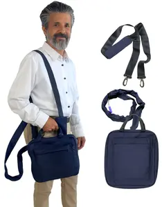 Inspired Comforts Catheter Urine Bag Cover with Easy Access Zippers – Adjustable Strap, Zipper Tube Cover & Front Pocket – Discreet & Travel-Friendly