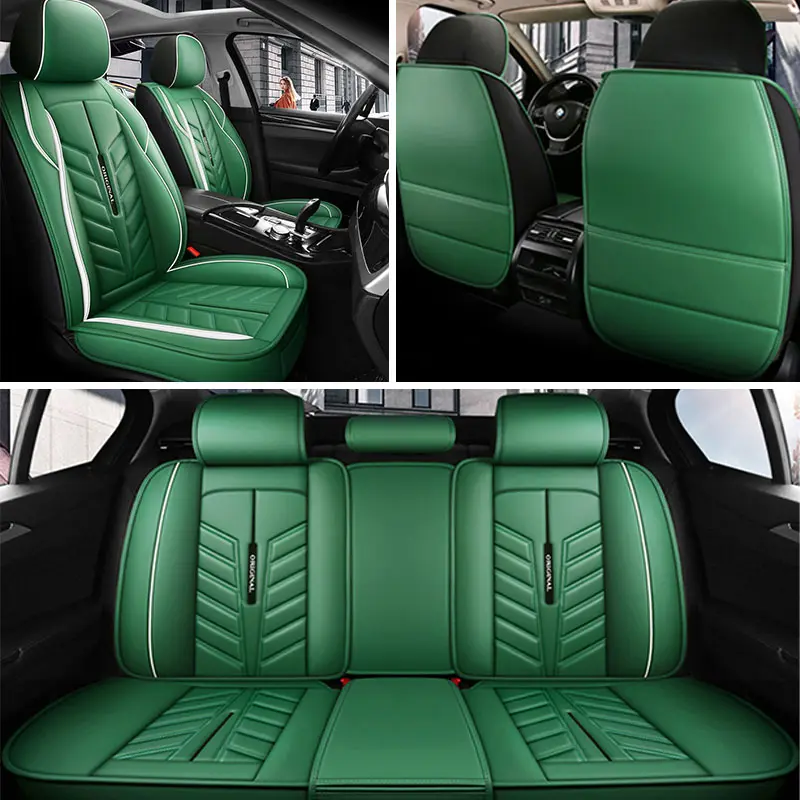 Waterproof Leather Car Seat Covers - Sleek Stylish Protection for Car Seats from Spills and Stains - Ideal for Car Owners