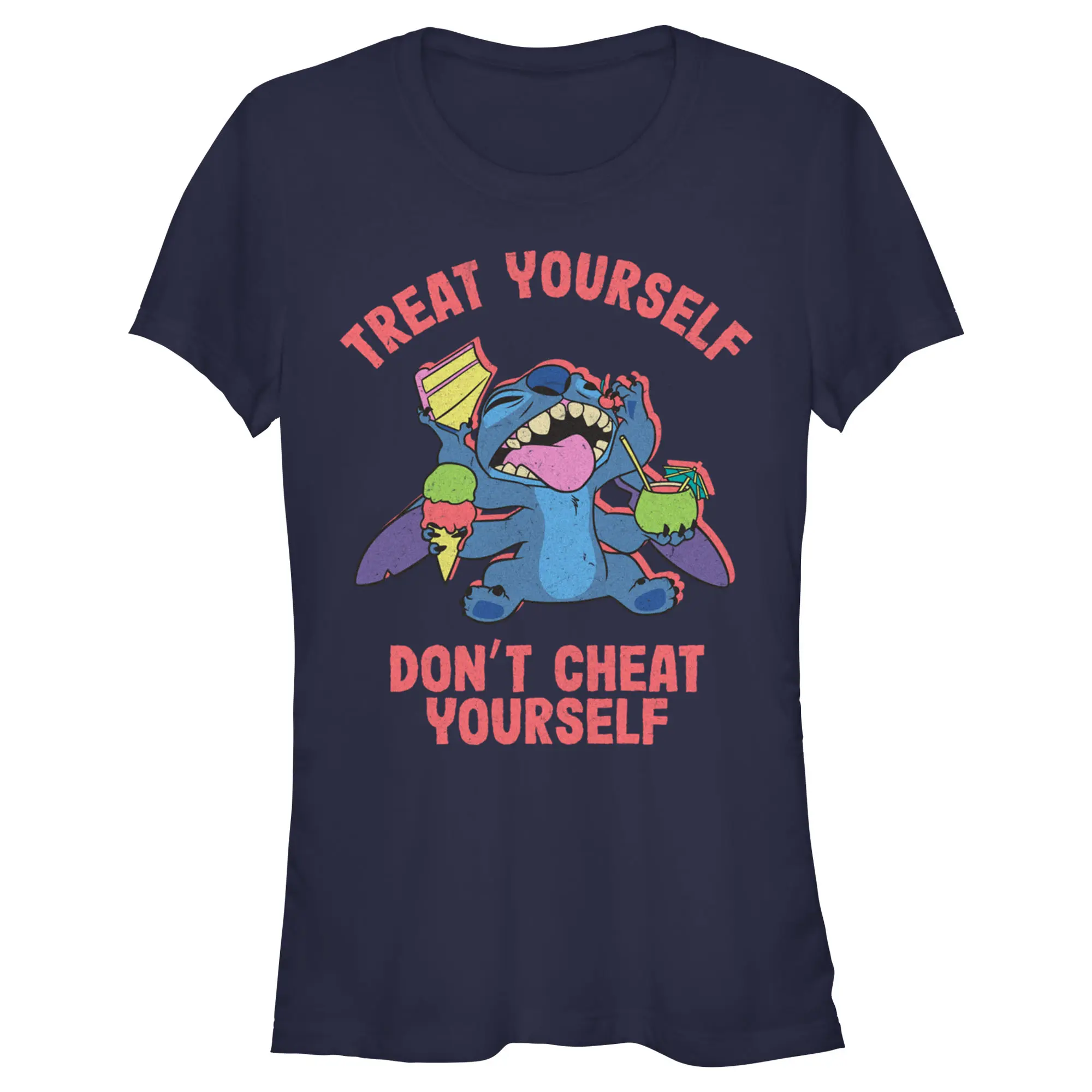 Junior's Women Lilo & Stitch Treat Yourself Stitch T-Shirt