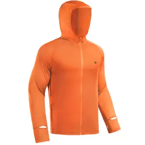 RODEEL 930 Full Zip Sun Hoodie Shirts w/ Thumbhole Men UPF 50+ UV Protection Long Sleeve Lightweight Quick Dry Moisture Wicking Breathable Cooling Athletic Activewear for Outdoor Sport Hiking Camping Fishing Construction, Holiday Gift