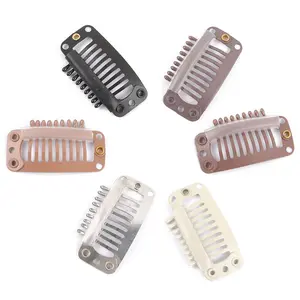 8pcs Stainless Steel Wig Hair Clips, 9-Teeth Hair Extension Clips, 3.2mm Hair BB Clips, Hairpins, Water Drop Clips for Hair Styling