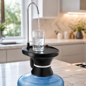 Automatic Drinking Water Dispenser Pump, USB Rechargeable Electric Water Bottle Pump for 2-5 Gallon Jugs, Portable Water Jug Dispenser with Dual Switch Control for Home, Kitchen, Office, Camping