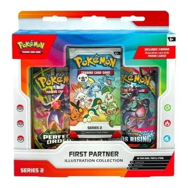 Sealed Pokémon First Partner Illustration Collection (Series 2) Non-Sports Trading Card Collectible, Ideal Gifts for Adults, Gifts Adults