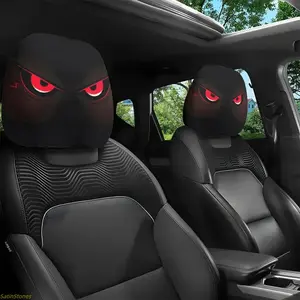 2 Pack Deep Angry Eyes Car Headrest Covers, Car Seat Protectors, Car Seat Decor, Universal Seat Protectors, Dust Resistant, No Filling, Long Driving Neck Relief, Father's Day Gift