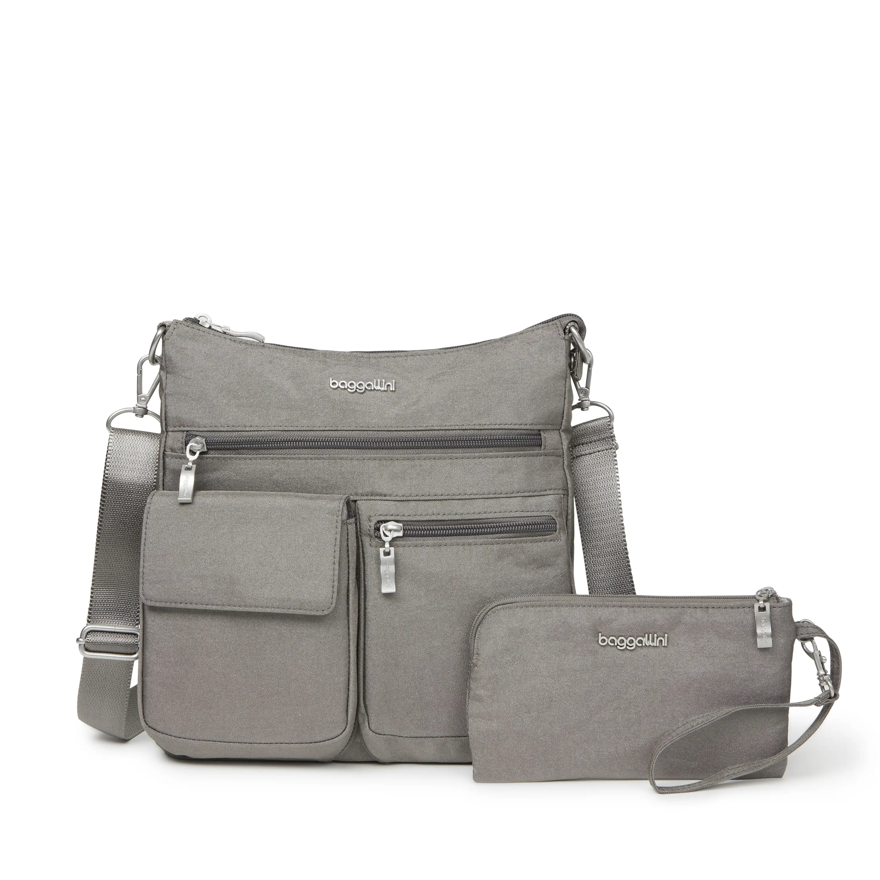 baggallini Women's Modern Everywhere Slim Crossbody Bag with RFID Wristlet