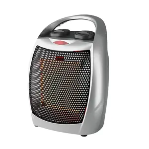 Portable Electric Space Heater - 1500W/750W Thermostat, Ceramic Desk Heater & Fan, Safe Quiet <45 dB,Tip-Over Overheat Protection (Silver)