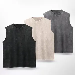 [Solid Color] Vintage 3 PCS 3 Packs 90s Graphic Sleeveless Tank Tops Men Vest Streetwear Outfits Men Vacation Outfits Sleeveless Shirt