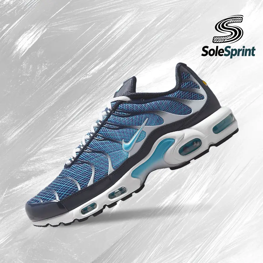NIKE Air Max Plus Dark Obsidian Men's Lifestyle Sneakers - IH4460-400, Shock-Absorbing Comfort, Gym-Street Versatile Streetwear for Back-to-School, Foam, Vintage, Shock Absorb., Cushioned Men's Sneaker, Sporty Men's Sneaker