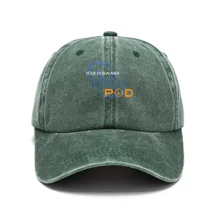 Print-On-Demand Custom Baseball Cap - Vintage Washed Distressed Unisex Dad Hat