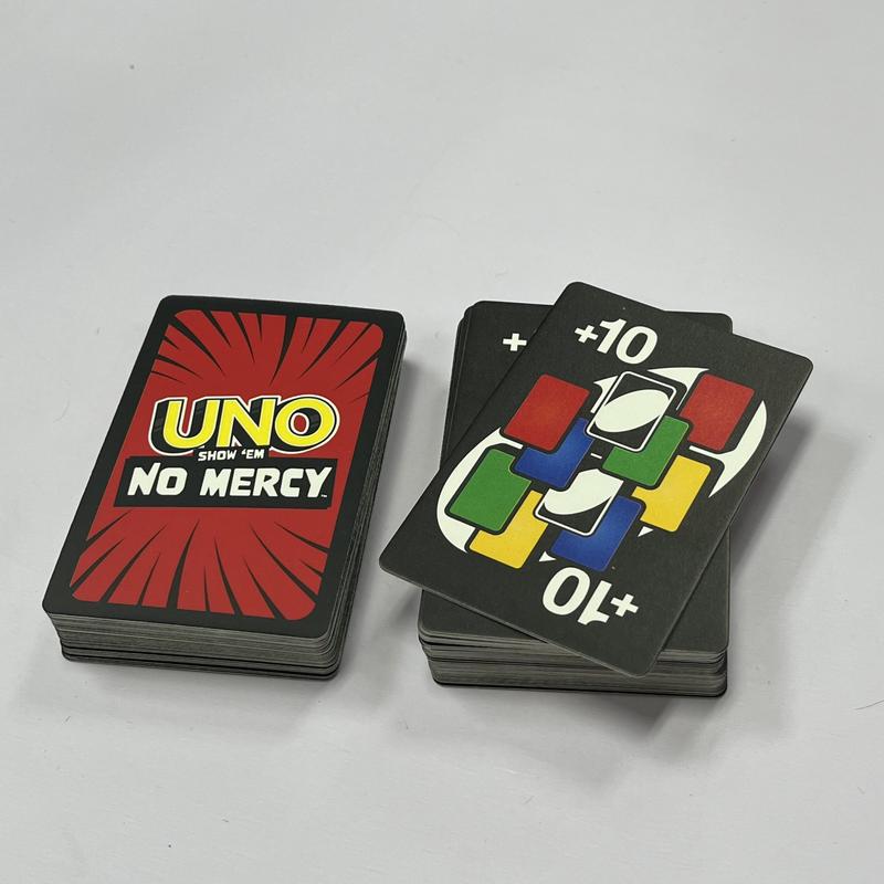 UNO No Mercy Card Game with Takeaway Storage Tin – Includes Extra Cards, Tougher Rules & Punishments – Fun for Kids, Adults & Family Game Nights