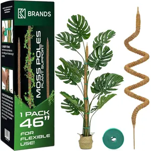 46” Moss Pole for Monstera & Climbing Plants – Plant Support Stakes for Indoor Potted Plants
