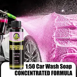 100ML Strong Car Wash Pre Wash Fluid, Rich Foam Formula, Foaming Car Soap, Suitable for Cars, Trucks, Motorcycles, Boats, Motorhomes, No Residue, Car Wash Soap