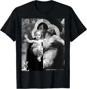 Jesus Christ and Mother Mary Summer Casual Shortsleeve Cotton T-Shirt