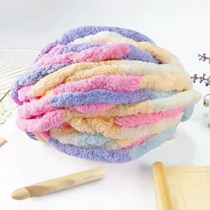 Random Color Thick Crochet Yarn, 250g Soft Handmade Knitting Yarn, DIY Crochet Supplies for Scarf, Hat, Sweater and Blanket, Home Decor, Chenille Yarn