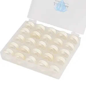25PCS Prewound Embroidery Bobbin Thread Size L SA155 60WT Bobbins for Brother, Babylock, Husqvarna Viking & Pfaff, Sewing Machine Bobbin Thread, Machine Embroidery Supplies with Storage Case