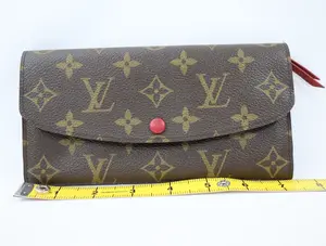 Pre-owned Louis Vuitton canvas Bag Accessories #R12161 Monogram Portefeuille Emilie Long Wallet Red M60136