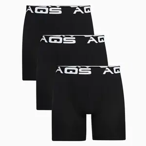 AQS Classic Briefs - 3-Pack Men's Performance Boxer Briefs in Beige Stretchy Fabric with Quick-Dry Technology & AQS Logo