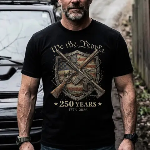 We The People 250 Years Shirt, 1776–2026 Patriotic Graphic Tee, American Freedom T-Shirt