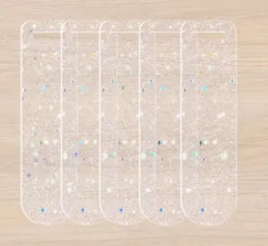 Clear Acrylic Bookmarks 5PK