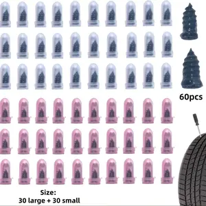 60pcs Self-Service Tire Screw Plug Repair Kit, Vacuum Tire Repair Kit with Screwdriver, Fast DIY Tire Repair Tools for Cars Trucks Motorcycles