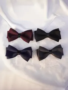 Business Gentleman Style Self-Forming Tie, Dual-Layer Matte Finish, Wedding/year End Party/formal Banquet Necktie