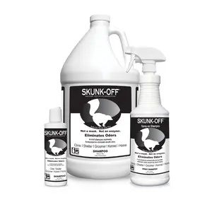 Skunk Spray Bundle 3 Piece - Skunk Off Pet Shampoo – Skunk Odor Remover for Animals and Home, Non-Enzymatic Formula - 1 Gallon, 32 oz and 8 oz, 3 Pack