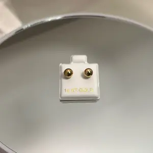 14k Gold Large Ball Stud Earrings with Screw Back Comfortable for Sleeping and Elegant Design