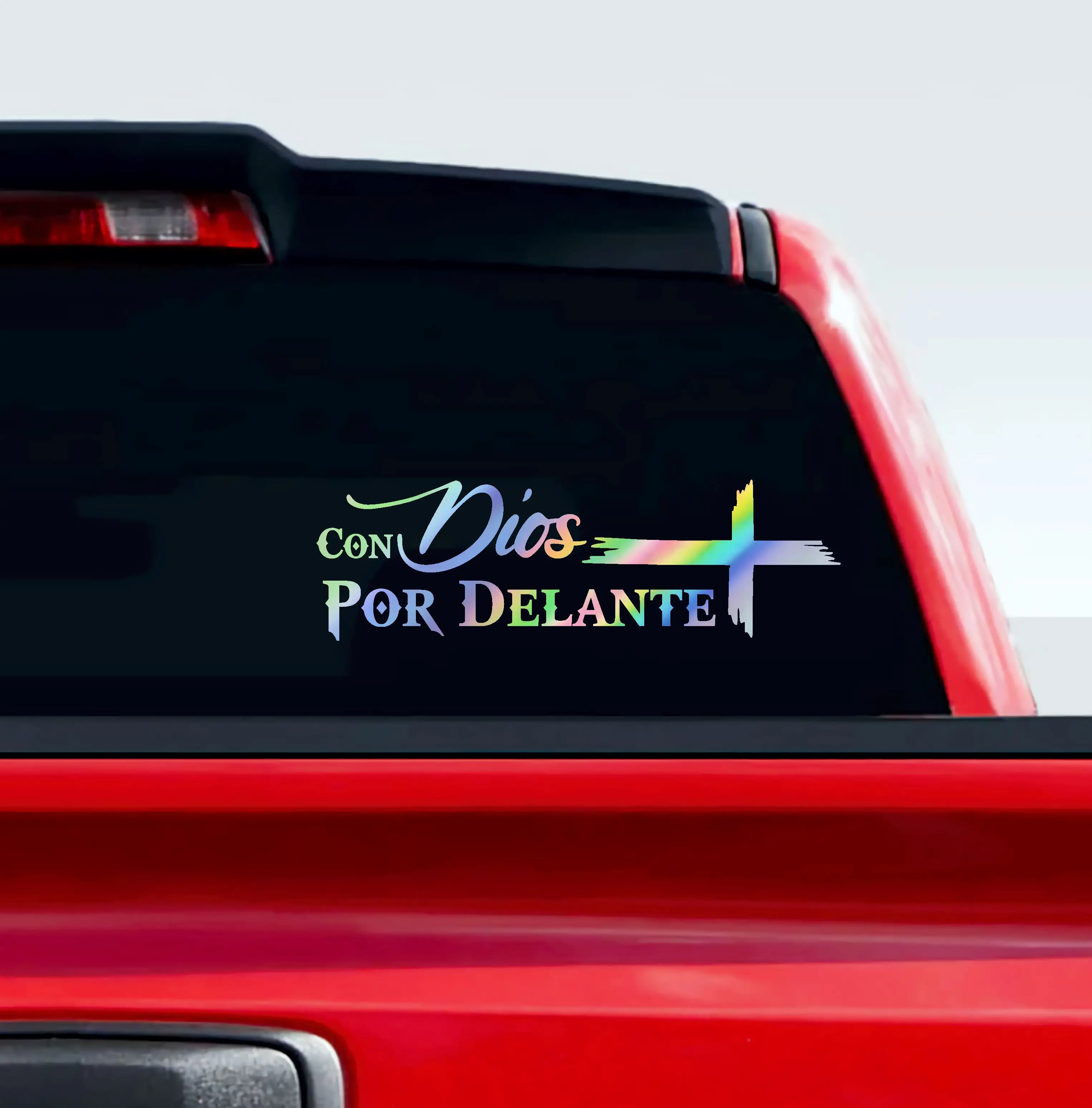 Con Dios por Delante Sticker Adhesive Vinyl Car Decal