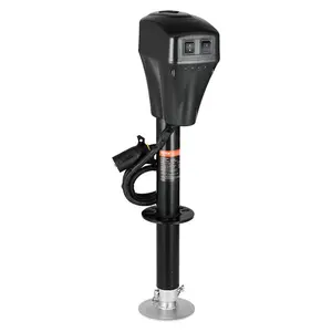 VEVOR Electric Trailer Jack, 7500 lbs Capacity, Electric Power Tongue Jack with Waterproof Protective Cover LED Light for Travel Trailer, Camper, RV, 9.84 - 27.84 in Lift, 12V DC with Wiring, BlackVEVOR Super Brand Day