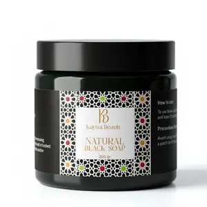 Moroccan Black Soap - Natural Olive Oil Soap - Body Cleanser for All Skin Types-Spa Gift Body Care Body Wash Cleansing Exfoliate Hydrating Organic