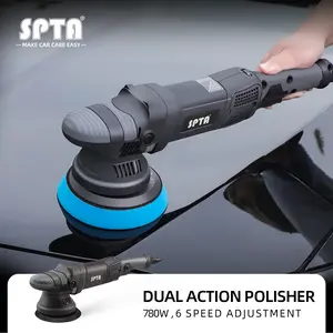 SPTA 5inch 780W Dual Action Polisher Orbit 15mm Auto Polisher DA Car Polisher Home DIY Polisher for Car Polishing and Waxing