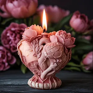 1pc Heart Silicone Mold, Resin Casting Mold, Jewelry Casting Tools, Diy Jewelry Making, Suitable for Spring, Valentine's Day, Father's Day, Mother's Day, Thanksgiving, Birthday Gift DIY Mold, Suitable for Candle Plaster, Suitable for Home Decoration