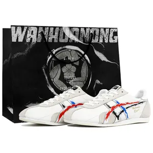 Onitsuka Tiger Runspark Custom Sneakers: Hand-Painted Low-Top Running Shoes for Men and Women with Slip-Resistant and Durable Design Trending Shoes, House White Official Shoes to Get / Maison Mihara