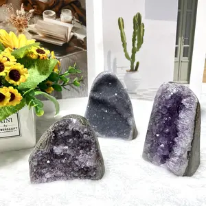 Natural Amethyst Geode Cave Healing Crystal Stones Rock Cluster Druzy From IG Crystal