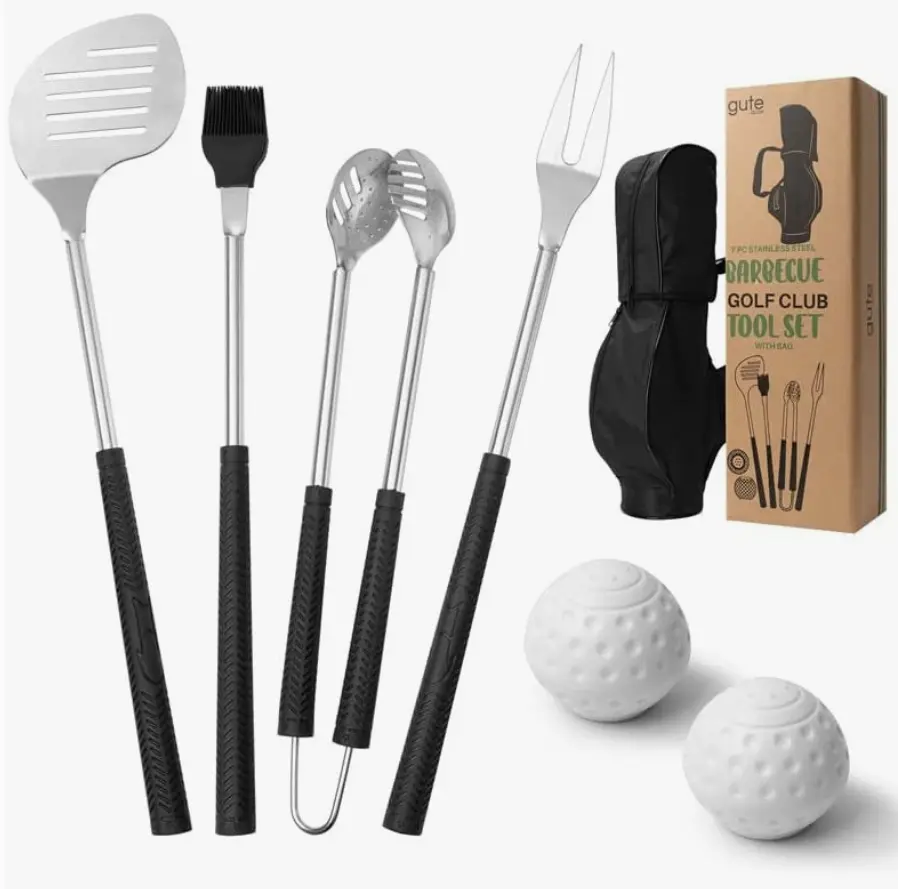 Gute 7 Piece Golf Bbq Tools Gift Set - Great Gift Idea