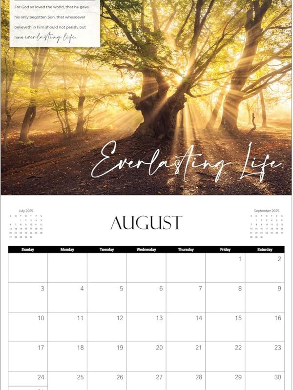 Be Not Afraid Bible Verse Wall Calendar 2025 - Christian Wall Calendar