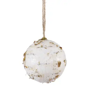 Vickerman L157411 6" Artificial Birch Ball Christmas Ornament
