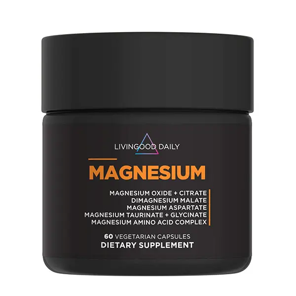 Magnesium Complex Supplement 300mg, Magnesium Glycinate, Citrate, Malate, Oxide, Aspartate & Amino Acid Complex with Chicory Root, Supports Heart Health, Sleep, Muscle & Nerve Function, 60 Capsules