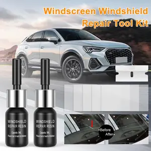 Windshield Crack Repair Kit,Windshield Crack Repair Fluid,Window Automotive Windscreen Tool, Car Glass Repair Glue Scratch Cracks Repair Kit (2 Set)