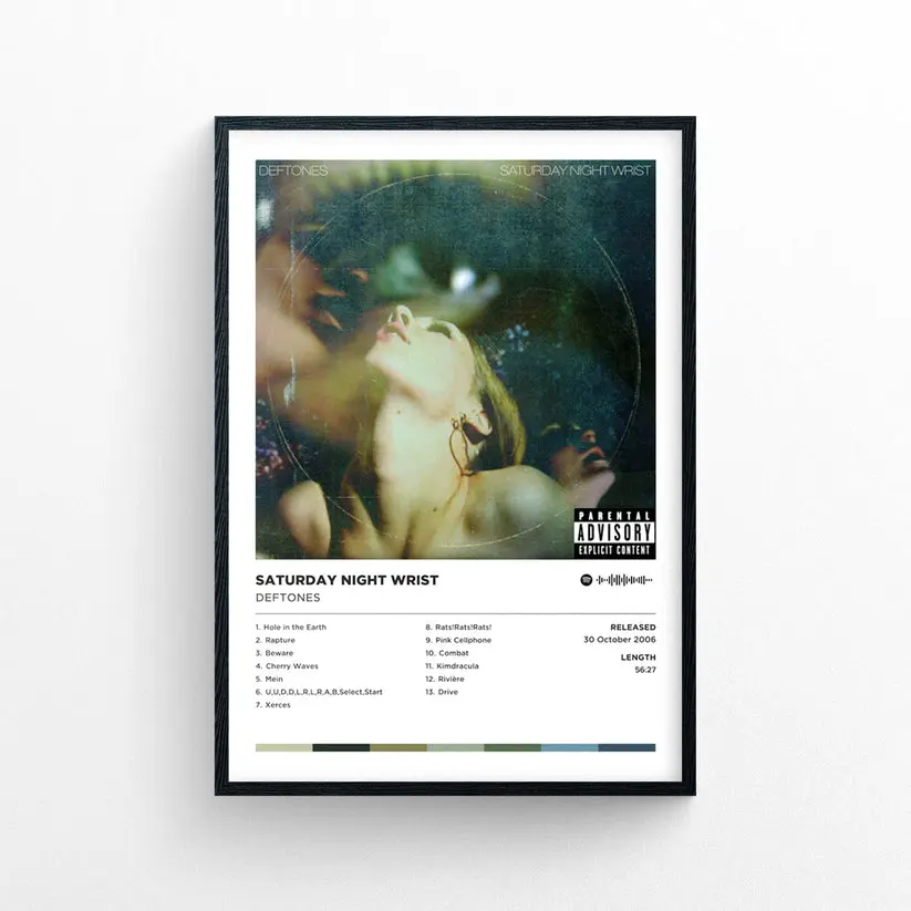 Deftones - Saturday Night Wrist Poster Print  Album Cover Artwork Poster Decor Gift